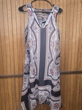 ONE WORLD Paisley Floral Sleeveless  Maxi Dress Size Small